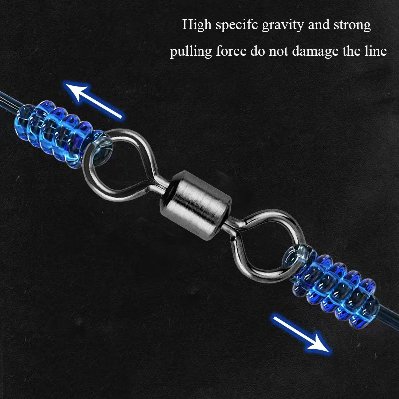 낚시 배럴 베어링 롤링 회전 솔리드 링 LB 미끼 커넥터, 17 크기 낚시 태클 액세서리 물고기 도구, 20/100pcs