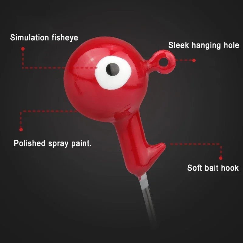 크랭크 지그 헤드 후크 1g 1.8g 3.5g 5g 7g 낚시 후크 리드 헤드 지그 루어 하드 베이트 소프트 웜 지그 후크, 소프트 웜 낚시용, 5 개