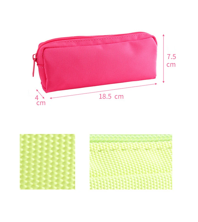 연필 케이스 블랙 편지지 Trousse Scolaire 연필 파우치 학교 용품 솔리드 컬러 연필 케이스 Piornik 학교 연필 케이스