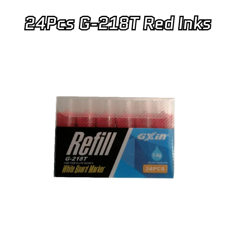 24 개 G-218T 화이트 보드 마커 펜 리필 잉크. 물-베이스, 쉬운 지우기. 대용량. 적합 교육, 사무실, 무독성