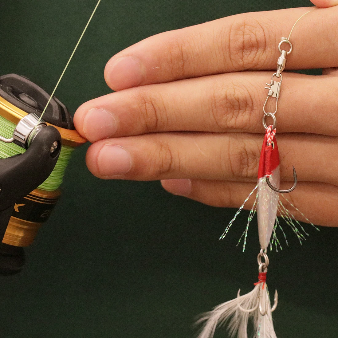 FishTrip 인터록 스냅 볼 베어링 스위블, 스테인리스 스틸 크로스 락 스냅, 오징어 낚시 커넥터, 터미널 태클, 20-100 팩