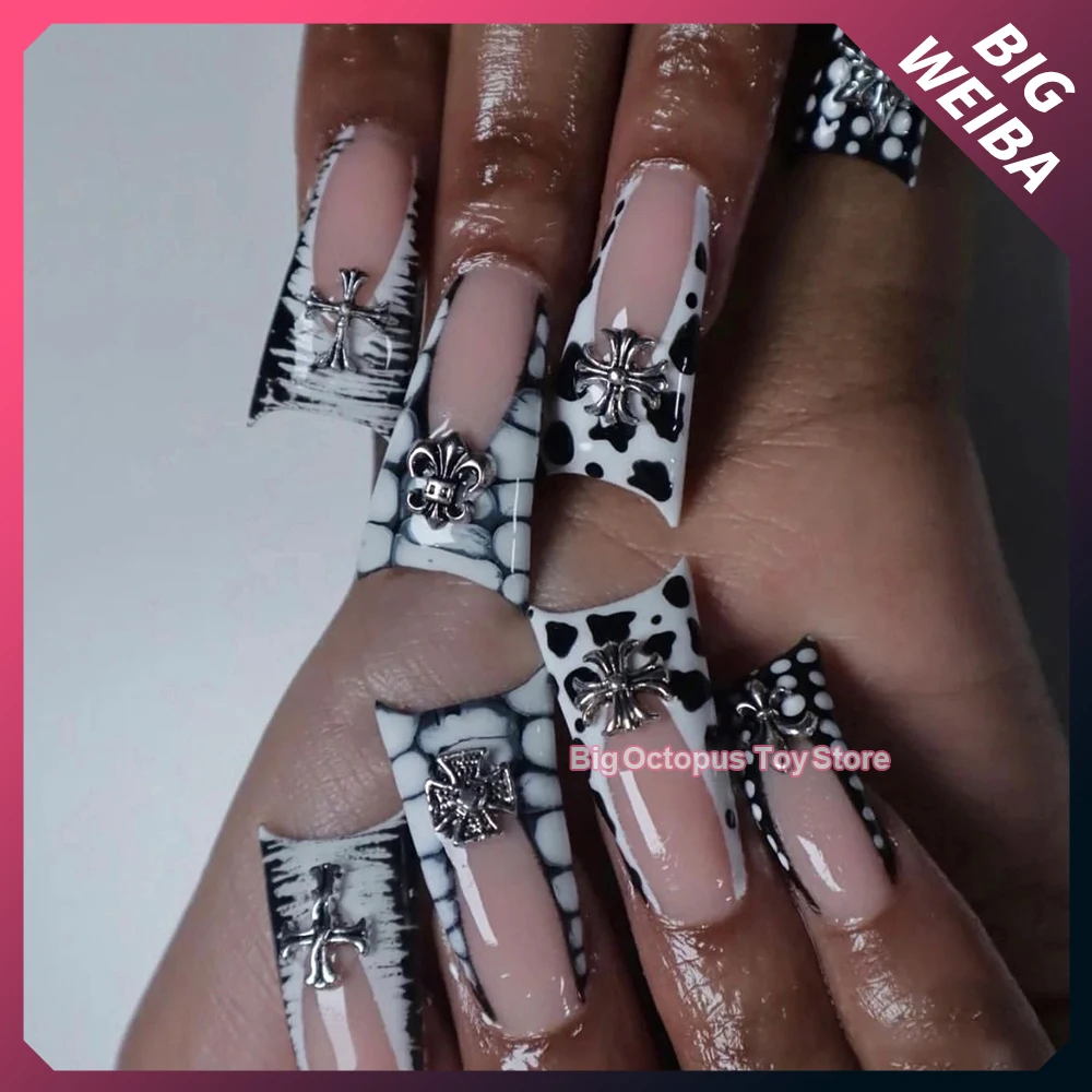 미국 Y2K 스파이시 걸 오리 웹 프레스 네일 스티커, 만화 귀여운 고양이 패션, 41 스타일 프랑스 수공 아크릴 손톱 파티 선물