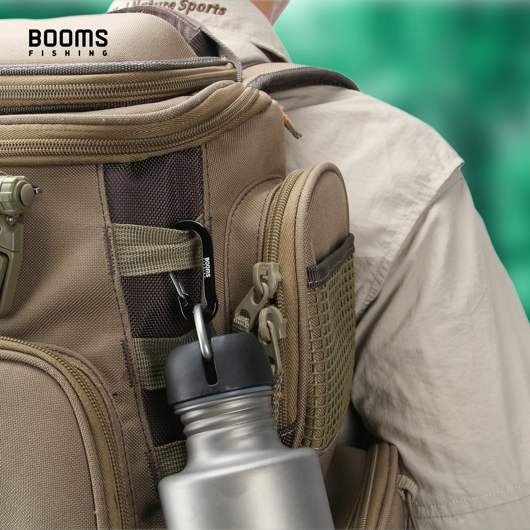 Booms-낚시 CC1 스틸 작은 카라비너 클립, 야외 캠핑 멀티 도구 낚시 액세서리 6 개