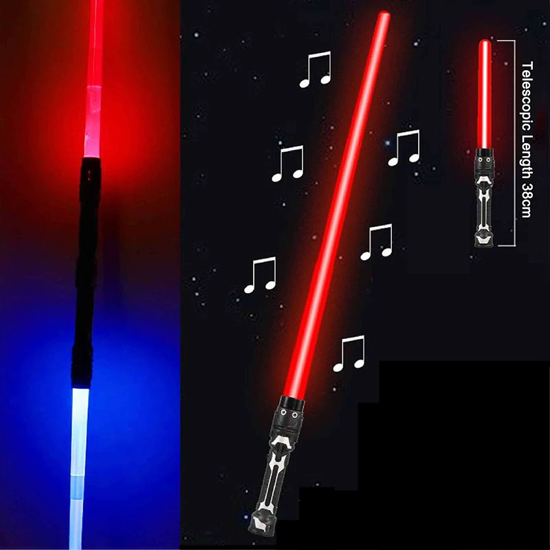 깜박이는 광선검 RGB 광선검 장난감, 어린이 더블 스위치 레이저 더블 소드 장난감, 소년용 발광 선물, LED 라이트 스틱