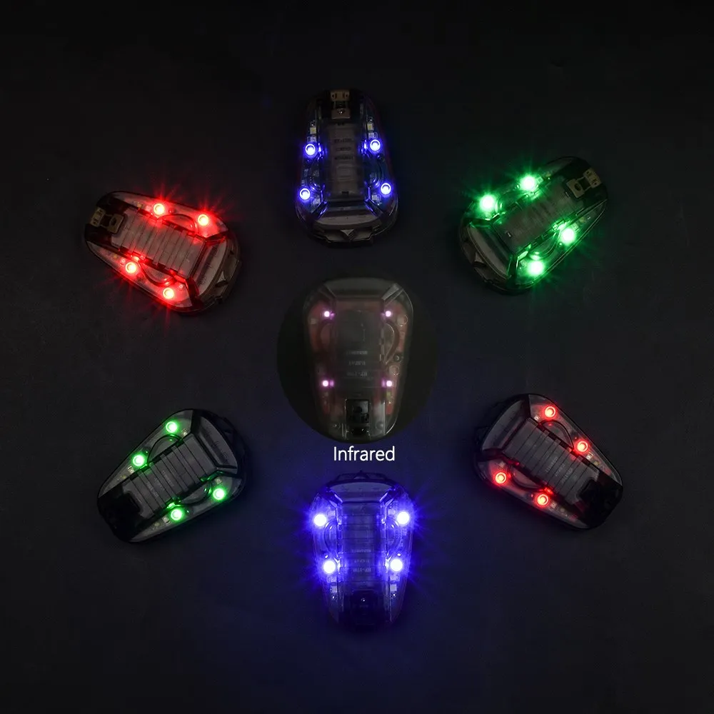 WADSN STAR 전술 헬멧 스트로브 라이트, 방수 다목적 무당 벌레 램프, 야외 생존 안전 IR 손전등