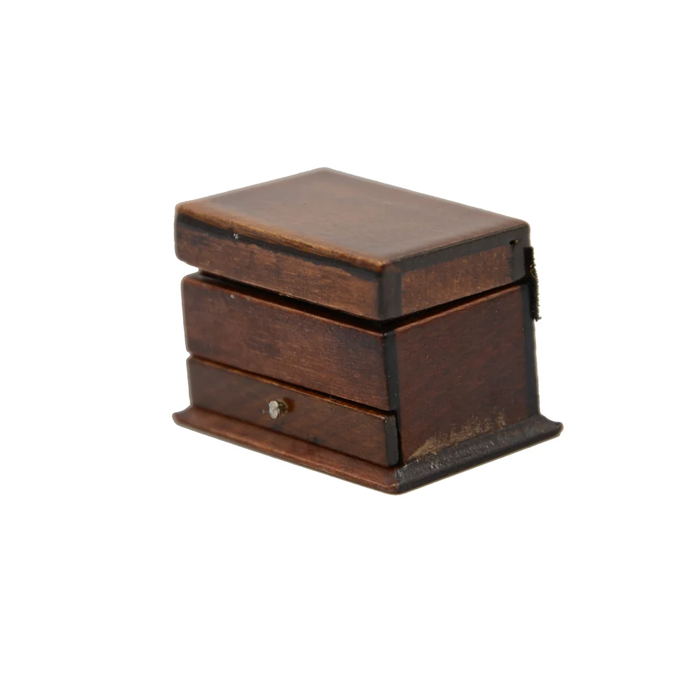 1:12 빈티지 바느질 바늘 가위 키트 상자, 귀여운 인형 집 미니어처 장식, 어린이 선물, 인형 액세서리, 1 개