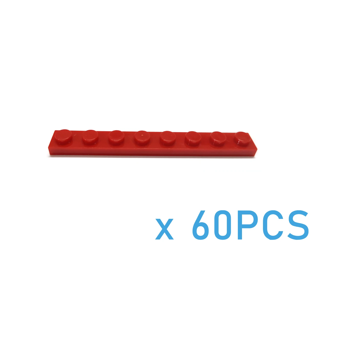 60pcs DIY 빌딩 블록 얇은 인물 벽돌 1x8 도트 12 색 교육 크리 에이 티브 크기 어린이위한 3460 완구와 호환 가능