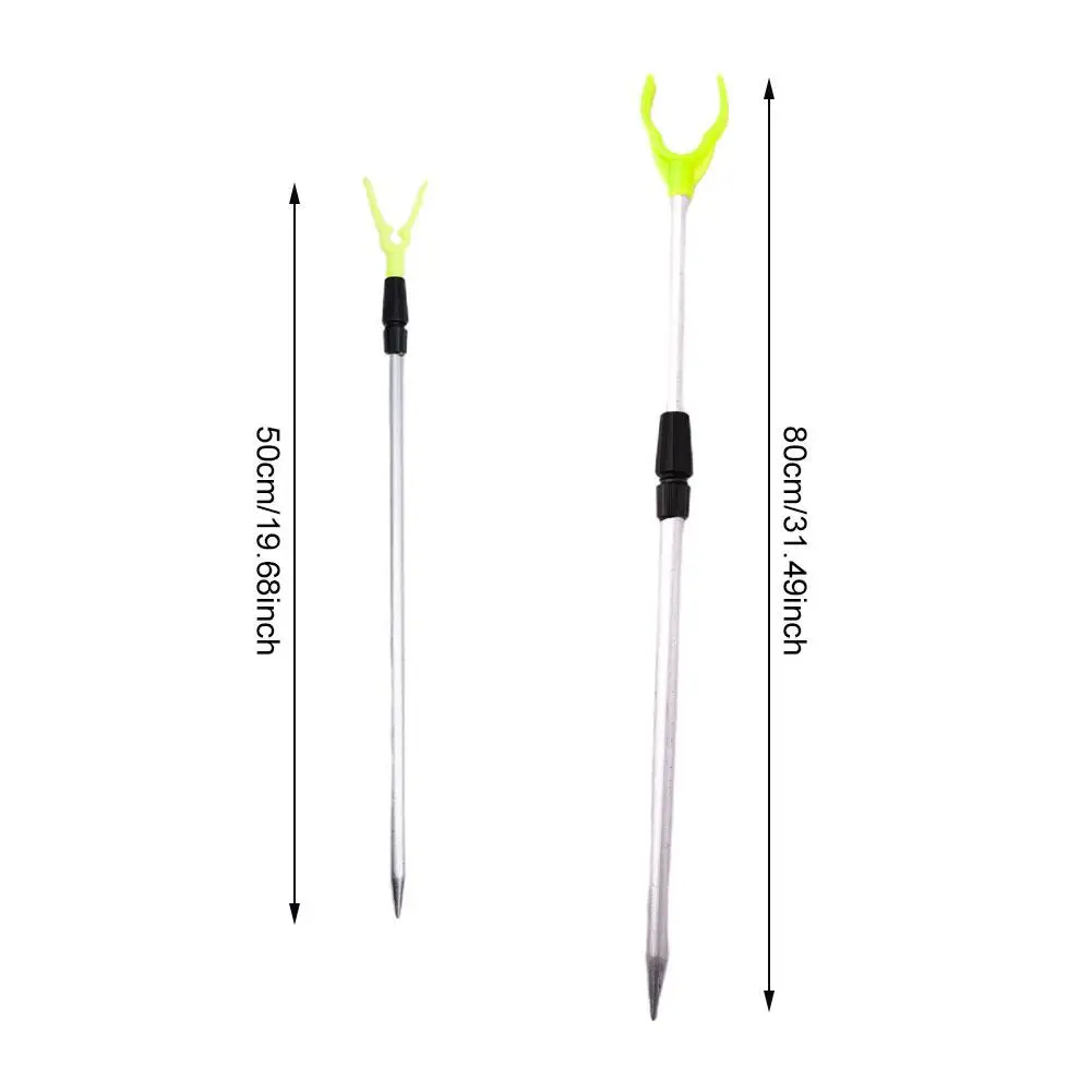 조정 가능한 확장 낚싯대 받침대, 텔레스코픽 낚시 스탠드 홀더, 낚싯대 브래킷, 낚시 액세서리, 50 cm, 80cm