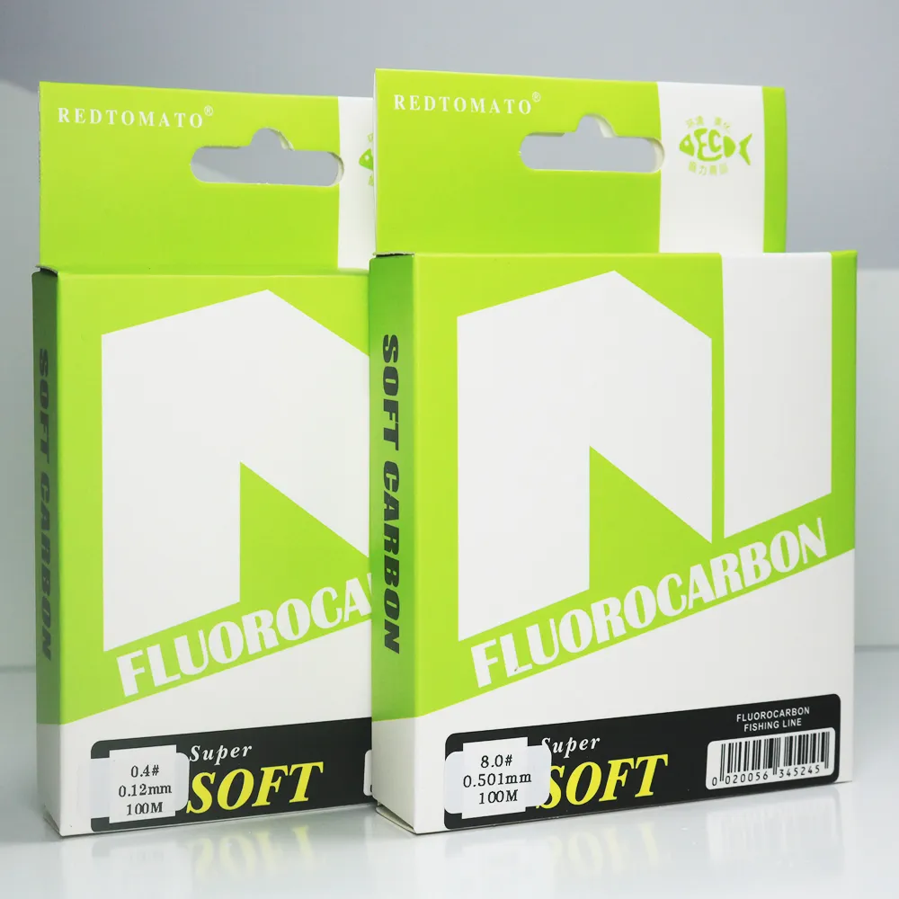 100M 100% 플루오로카본 낚싯줄, 퓨어 플루오로카본 플라이 낚시 리더 탄소 섬유 빠른 싱킹 잉어 낚시