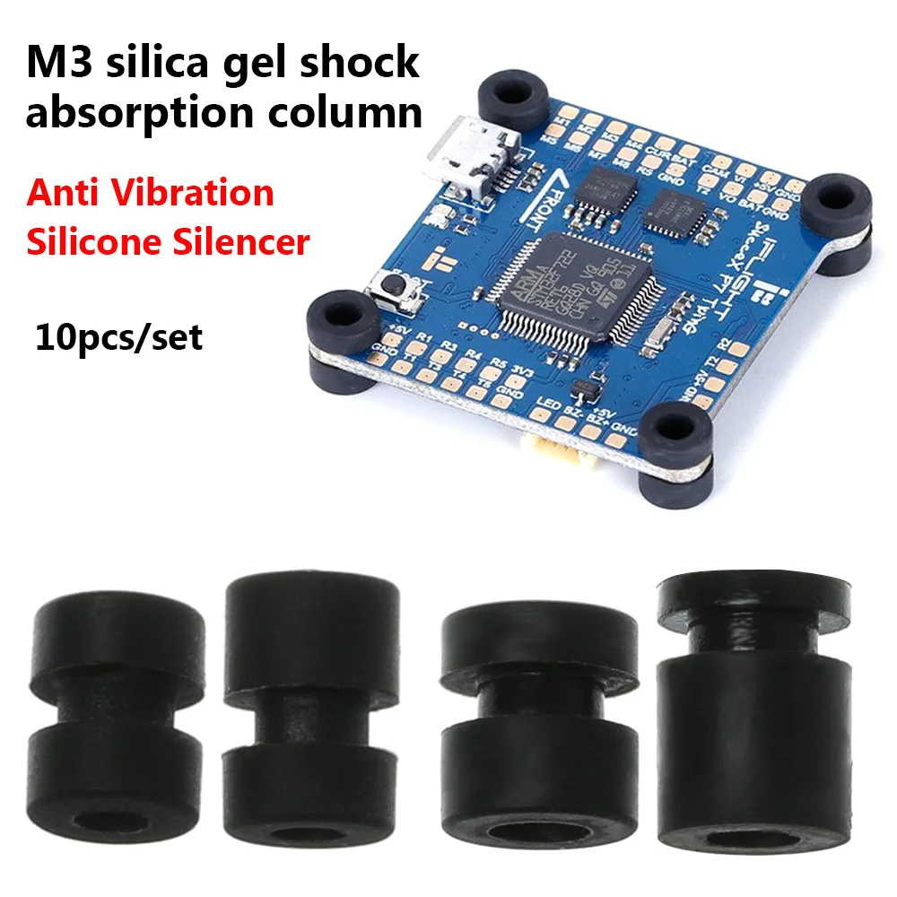 부드러운 마운트 충격 흡수 볼, F4 F7 비행 컨트롤러 FPV 쿼드콥터 방진 고무 댐퍼 볼, M2/M3, 10 개