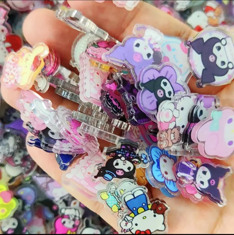 헬로키티 아크릴 DIY 포켓몬 만화, 산리오 멜로디 스페이드 피카츄, 일본 애니메이션 스티커, 귀여운 퍼즐 그림