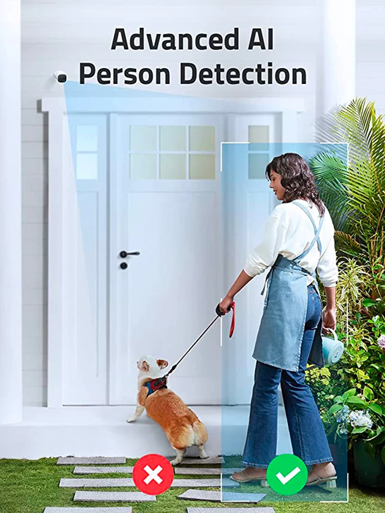 Eufy-보안 SoloCam E40 야외 보안 카메라, 고급 AI 사람 감지, 양방향 오디오, 2K 해상도, 와이파이 내후성