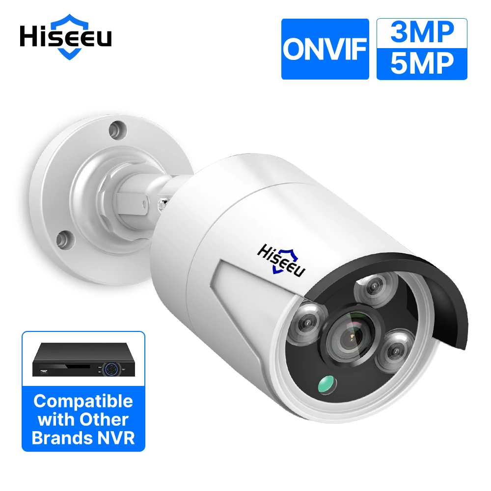 Hiseeu-5MP 4MP 오디오 IP 보안 감시 카메라 POE H.265, 야외 방수 IP66 CCTV 카메라 P2P 비디오 홈 POE NVR title=Hiseeu-5MP 4MP 오디오 IP 보안 감시 카메라 POE H.265, 야외 방수 IP66 CCTV 카메라 P2P 비디오 홈 POE NVR 