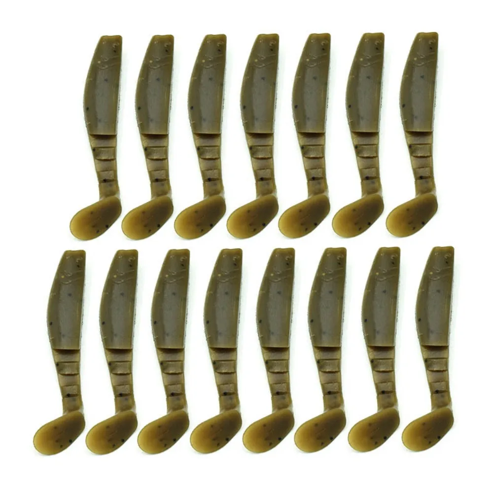 루야 T-테일 소프트 미끼, 가짜 미끼, 소프트웜 소프트 미끼, 싱글 테일 웜, 낚시 루어, 잉어 낚시, 5.5cm, 2G, 15 개