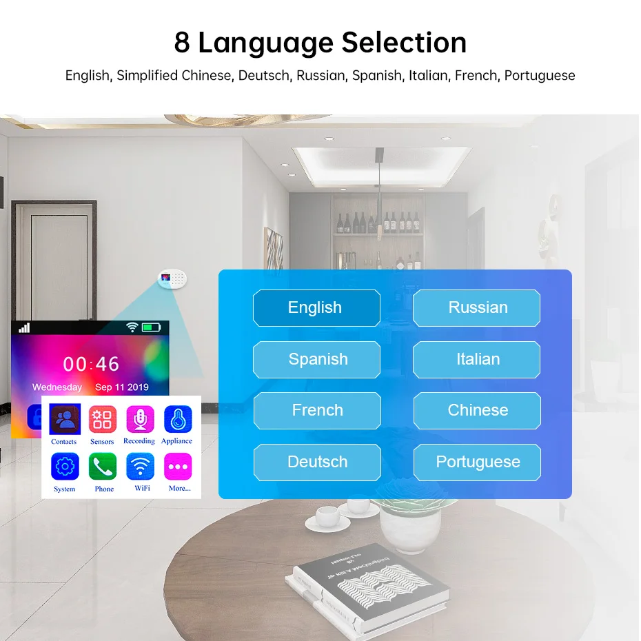 KERUI 투야 와이파이 GSM 경보 시스템, 스마트 홈 보안 버글러 RFID 앱, 무선 모션 문짝 센서 감지기, IP 카메라, 사이렌 알렉사