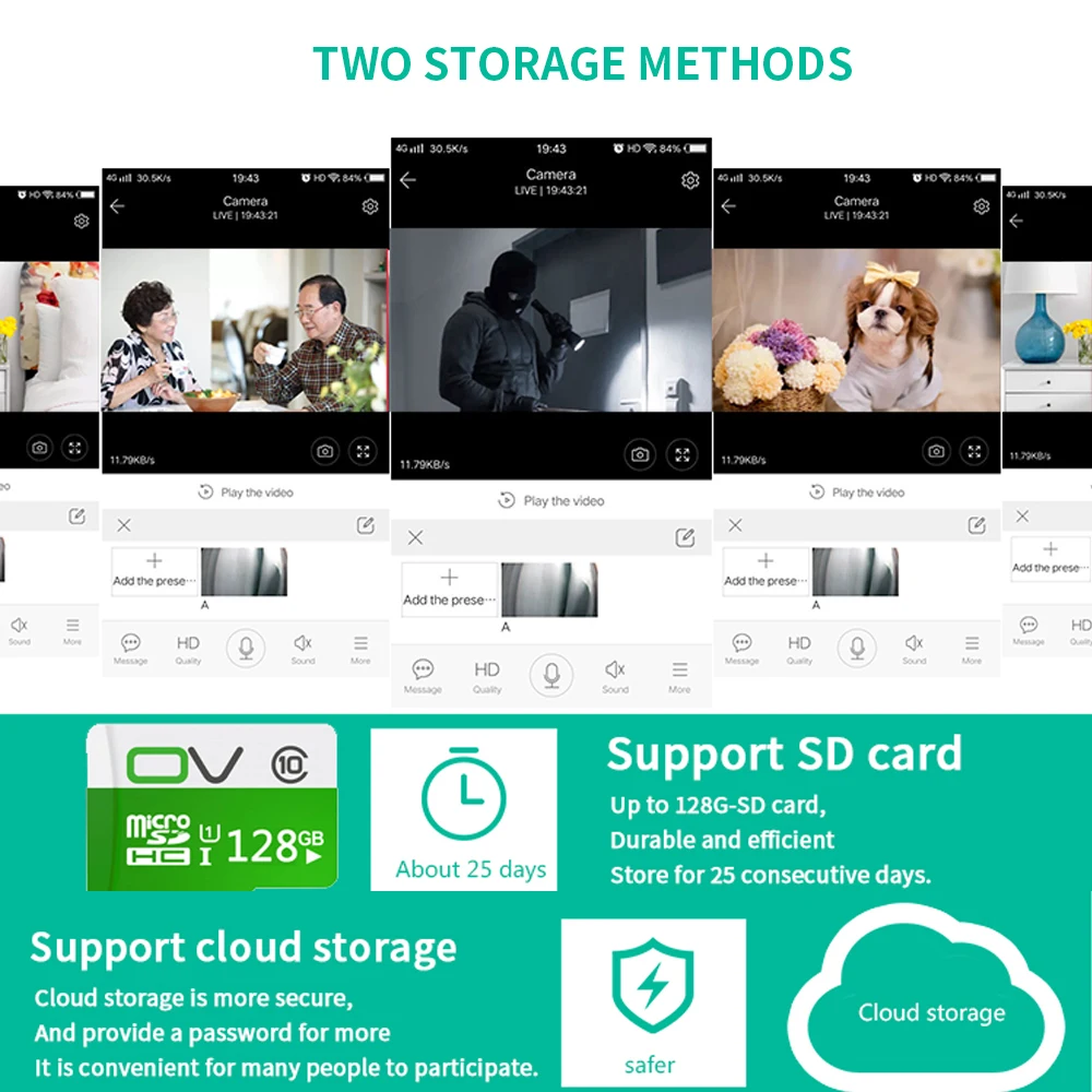 INQMEGA 와이파이 투야 스마트 PTZ 카메라, 무선 자동 추적 카메라, 양방향 오디오, 야외 가정용 HD CCTV 감시, 방수, 1080P