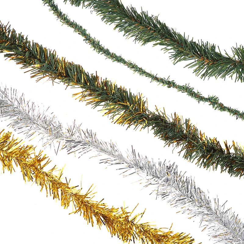 7.3m 소나무 잎 등나무 스트립, 크리스마스 트리 줄무늬 미니어처 DIY 장식 스트립, 1:12 인형집 크리스마스 장식, 1 개
