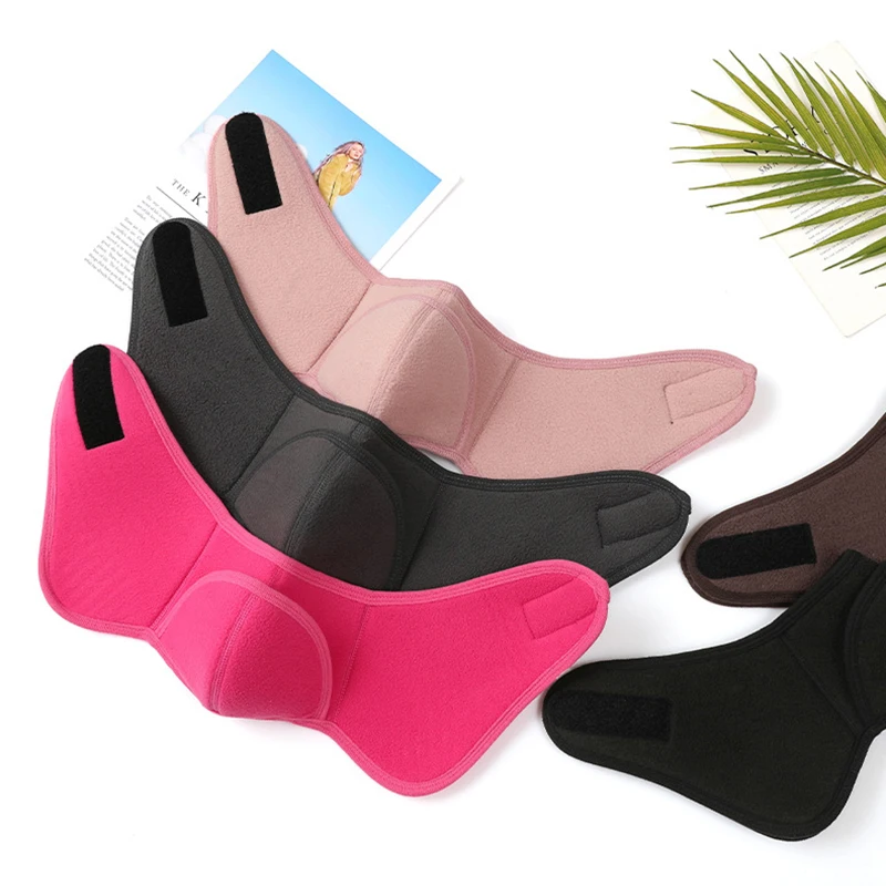 겨울 하프 페이스 마스크, 사이클링 캠핑 스키 페이스 마스크, 폴라 플리스 따뜻한 마스크 귀마개, 오픈 통기성 마스크, 방풍 목 워머