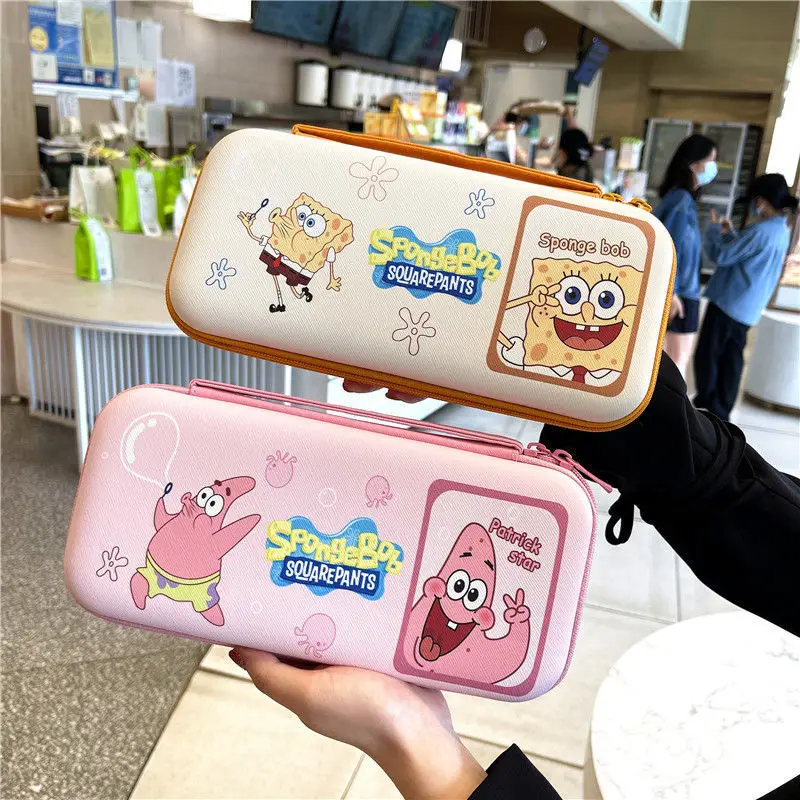 산리오 시나모롤 스폰지밥 스퀘어팬츠, 귀여운 스위치 NS 랜야드, 휴대용 보관 가방, 애니메이션 게임 콘솔 케이스, 귀여운 선물