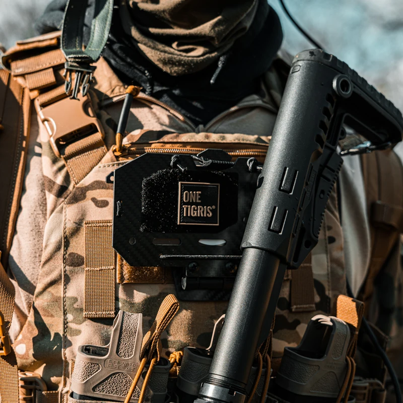 ONETIGRIS 군용 휴대폰 랙 전술 체스트 백, 지도 케이스 패널, 에어소프트 기어, 야외 Molle 접이식 아이폰 내비게이션 보드