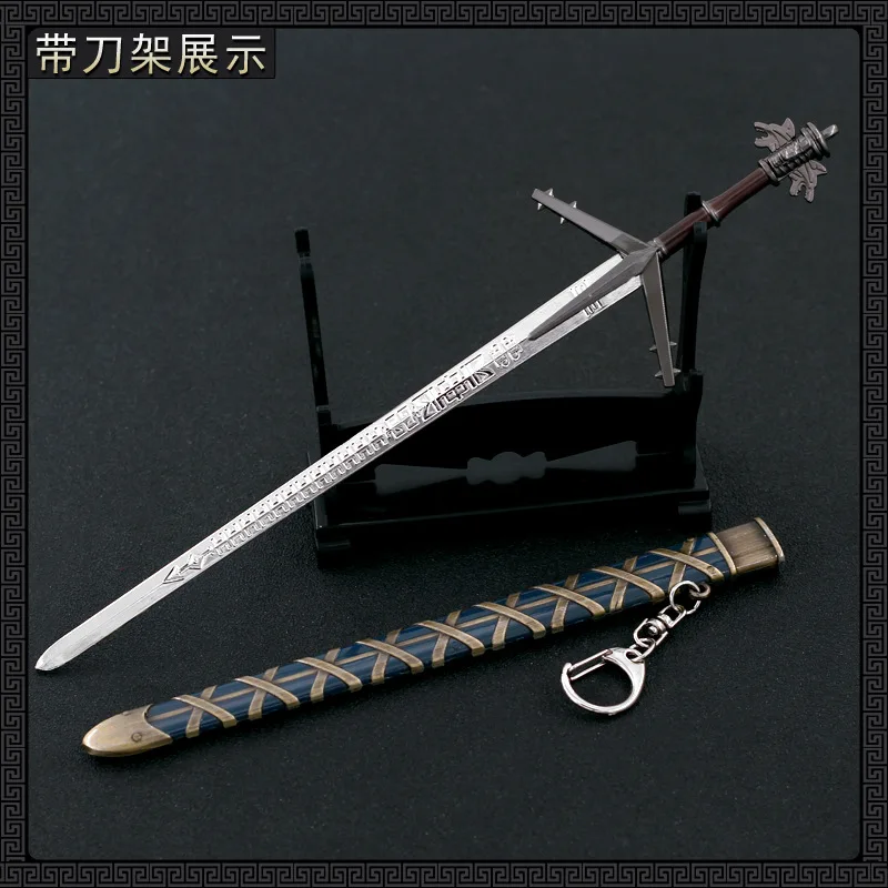 22cm Aerondight Geralt Witcher 1/6 금속 칼 무기 모델 게임 주변 장치 남성 소년 아이 Dropshipping를위한 주변 장치 홈 장식 장식 공예 장난감 도매 핫 세일 선물 새로운 도착 선물 무료 배송 홈 장식 장식 공예 키 체인 컬렉션 1/6 남성 소년 아이 레트로를위한 인형 장비 액세서리 장난감 복제 미니어처