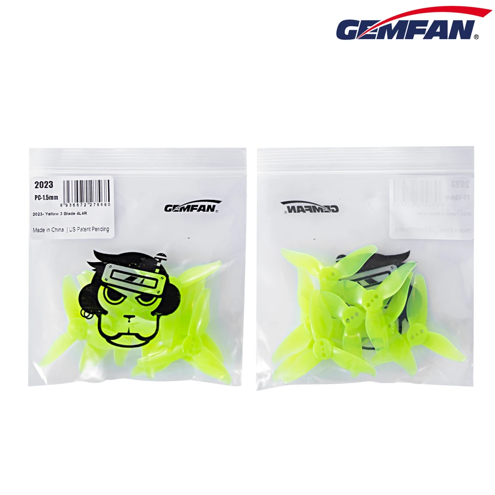 Gemfan 허리케인 2023 2x2.3X3 3 날 이쑤시개 프로펠러, 1mm 1.5mm, RC FPV 레이싱 프리스타일 2 인치 이쑤시개 드론용, 4 쌍