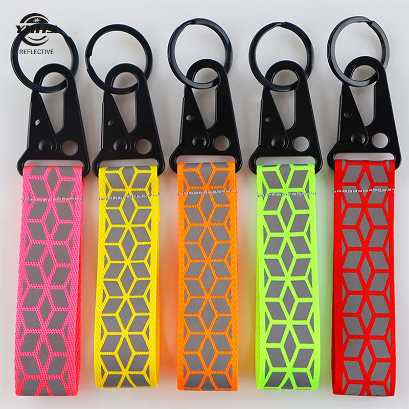 높은 가시성 반사판 펜던트 교통 안전 마커, 야간 사이클링 가방 액세서리, 자동차 키링, 10cm