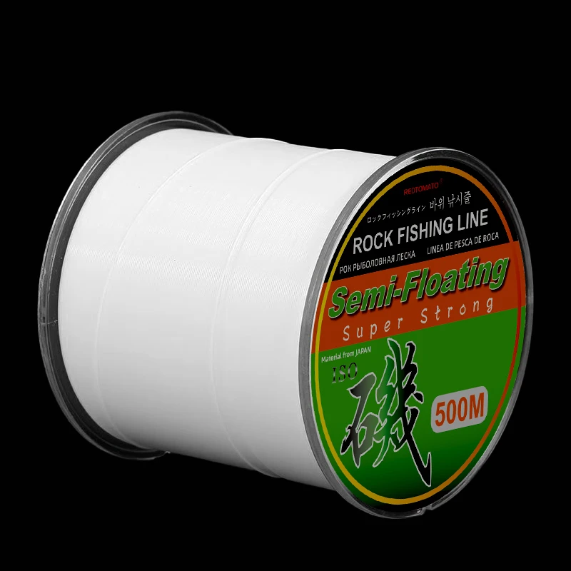 반 떠다니는 흰색 낚싯줄, 모노필라멘트 나일론 바위 바다 미끼 막대 하이 퀄리티, 내마모성 낚시 액세서리, 500m