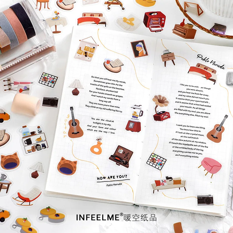 녹색 식물 귀여운 미니 문구 스티커 플레이크 스크랩북 스티커, 플래너 앨범 다이어리용, 100 개