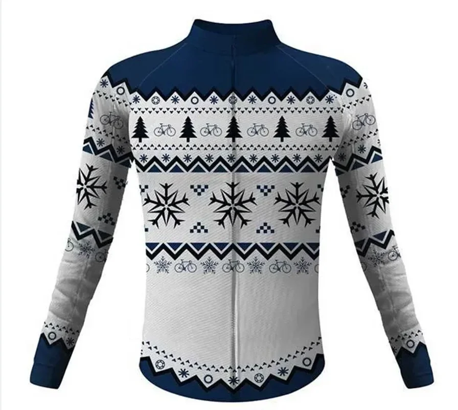 남성용 긴 소매 사이클링 저지, 따뜻한 재킷, 플리스 탑, Maillot Ciclismo, 크리스마스, 추한 스웨트, 겨울 사이클링 의류