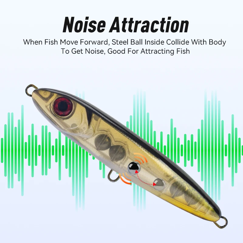 LEYDUN Ministre 잭 스틱베이트 싱킹 펜슬 낚시 미끼, 좋은 수영 하드 미끼, 농어 워블러, 105mm, 23g, 120mm, 35g