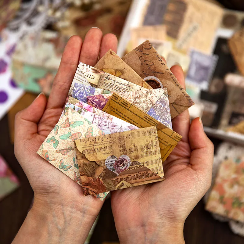 빈티지 종이 장식 용품 핸드북 기본 미니 봉투, 타운 메일 봉투, 106*146mm + 2 매 씰 스티커, 40 개 title=빈티지 종이 장식 용품 핸드북 기본 미니 봉투, 타운 메일 봉투, 106*146mm + 2 매 씰 스티커, 40 개 