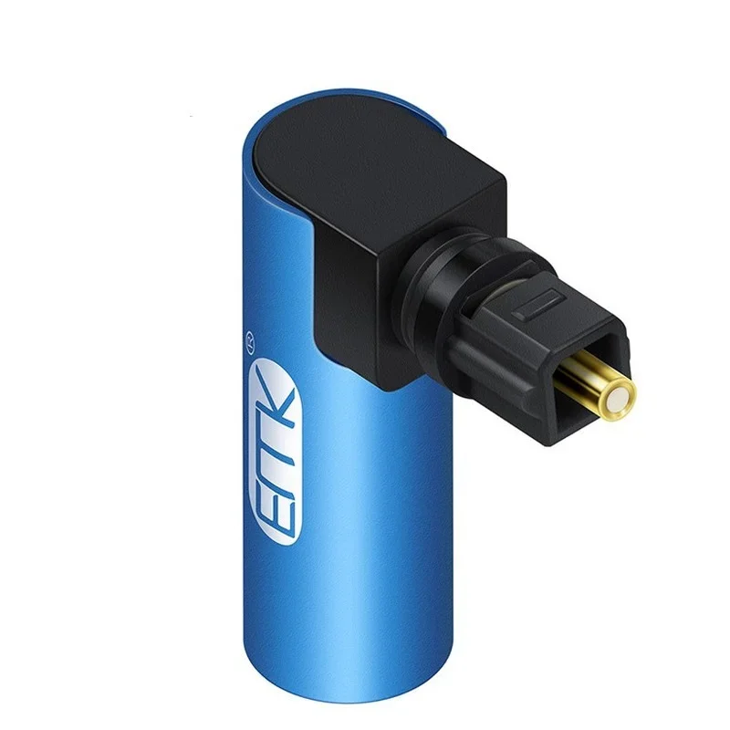 EMK 직각 디지털 광학 오디오 케이블, SPDIF Toslink 90 도 광학 어댑터, 스피커 사운드박스 TV용, 완전 신제품