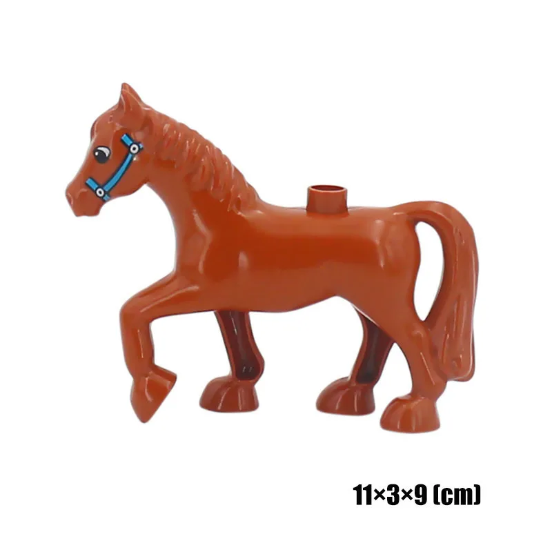 큰 빌딩 블록 동물 시리즈 애완 동물 고양이 개 농장 양 치킨 장난감 어린이 호환 큰 크기 벽돌 교육 선물