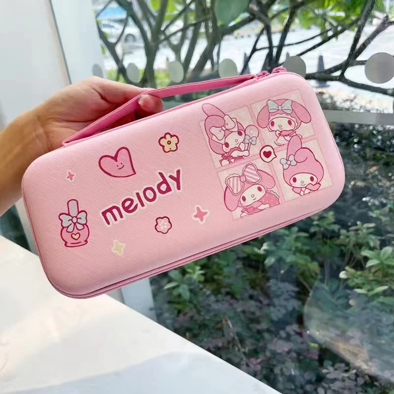 산리오 시나모롤 스폰지밥 스퀘어팬츠, 귀여운 스위치 NS 랜야드, 휴대용 보관 가방, 애니메이션 게임 콘솔 케이스, 귀여운 선물