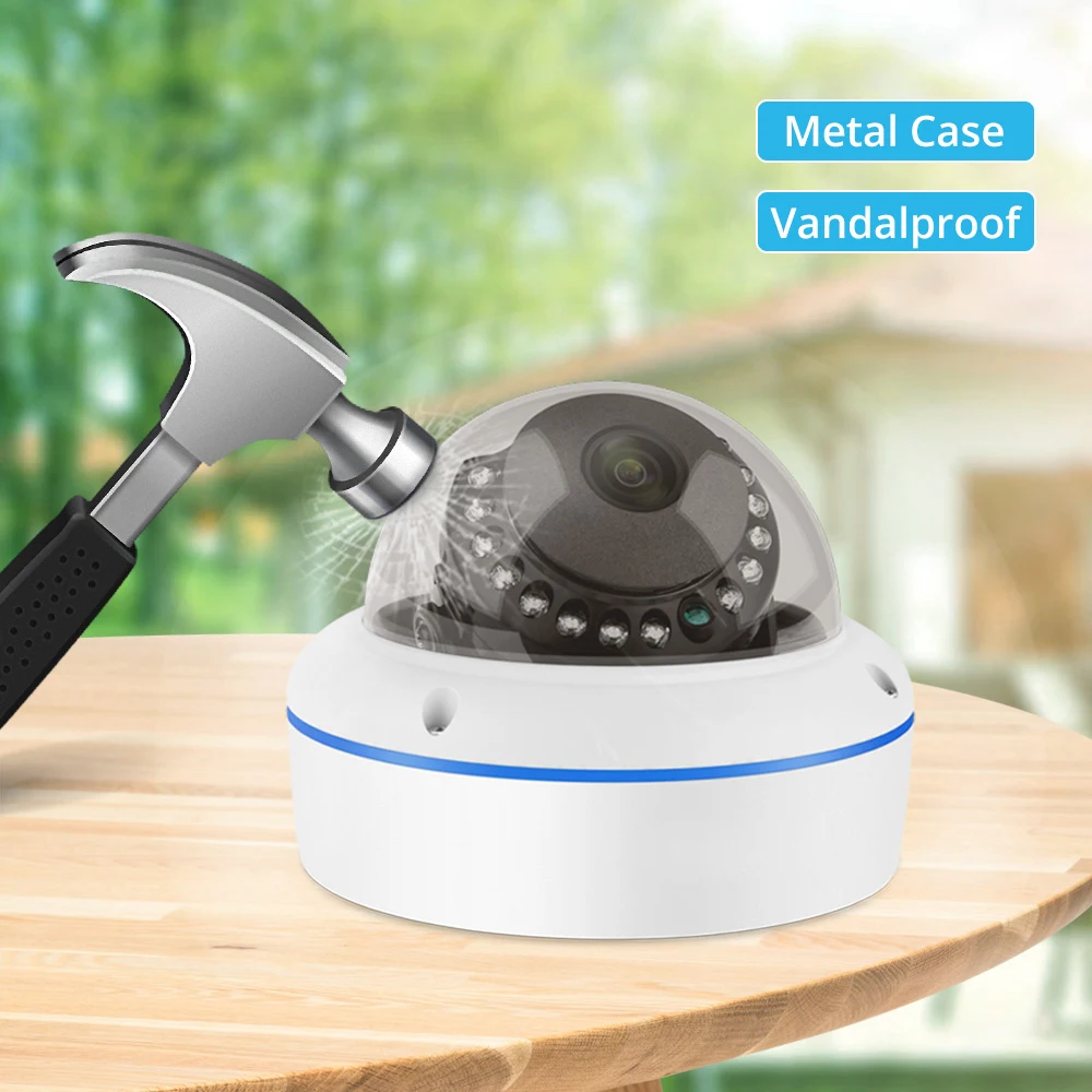 MISECU POE 돔 보안 카메라 시스템 IP 카메라 파손 방지 실내 홈 CCTV 비디오 레코드 감시 보호 키트, 8CH 5MP