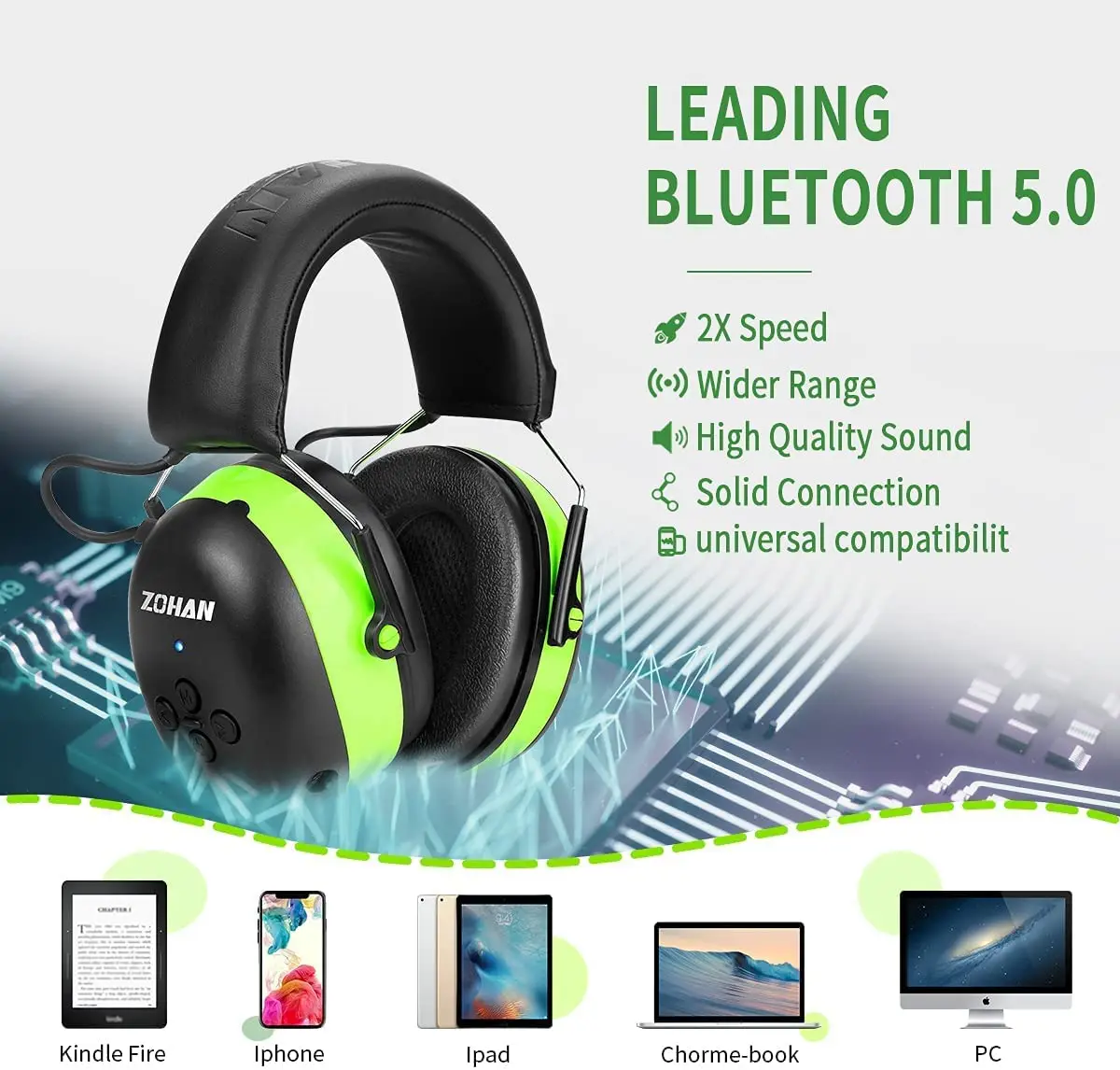 ZOHAN 청력 보호 Bluetooth 헤드폰 귀마개 5.0 헤드폰 안전 소음 감소 25dB NRR Protector for Mowing Music title=ZOHAN 청력 보호 Bluetooth 헤드폰 귀마개 5.0 헤드폰 안전 소음 감소 25dB NRR Protector for Mowing Music 