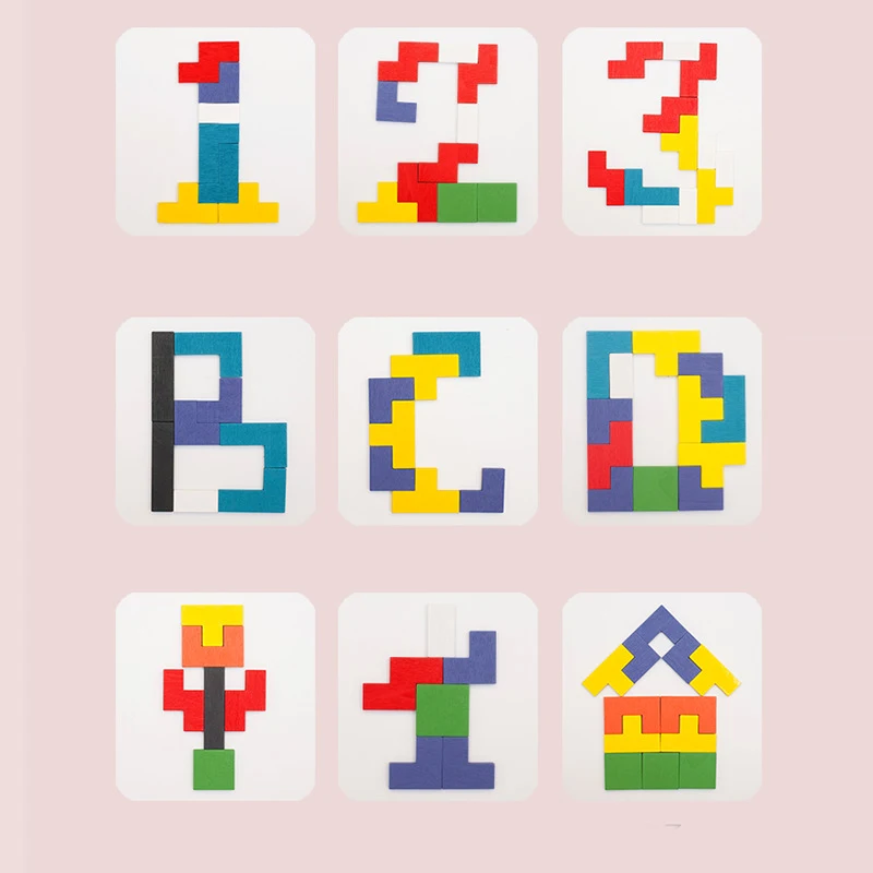 몬테소리 교육용 나무 소재 직소 퍼즐 장난감 어린이용, 1 개, 학습 완구