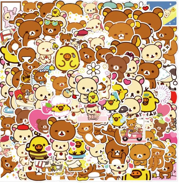 Rilakkuma 스노우 보드 노트북 수하물 냉장고용 자동차 스타일링 비닐 데칼 홈 데코 스티커, 10 개, 30 개, 50 개, 100 개 title=Rilakkuma 스노우 보드 노트북 수하물 냉장고용 자동차 스타일링 비닐 데칼 홈 데코 스티커, 10 개, 30 개, 50 개, 100 개 