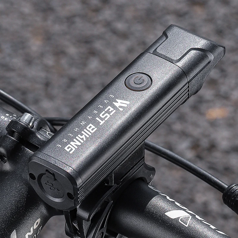 WEST BIKING 눈부심 방지 자전거 헤드라이트, IPX6 방수, 충전식 자전거 전조등, MTB LED 사이클 라이트, 자전거 액세서리