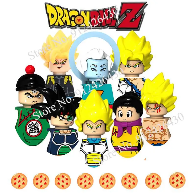 드래곤 볼 Z 손오공 미니 애니메이션 만화 피규어, 빌딩 베지터 블록, 액션 피규어, 어린이 조립 장난감 선물, KF6142 KF6158