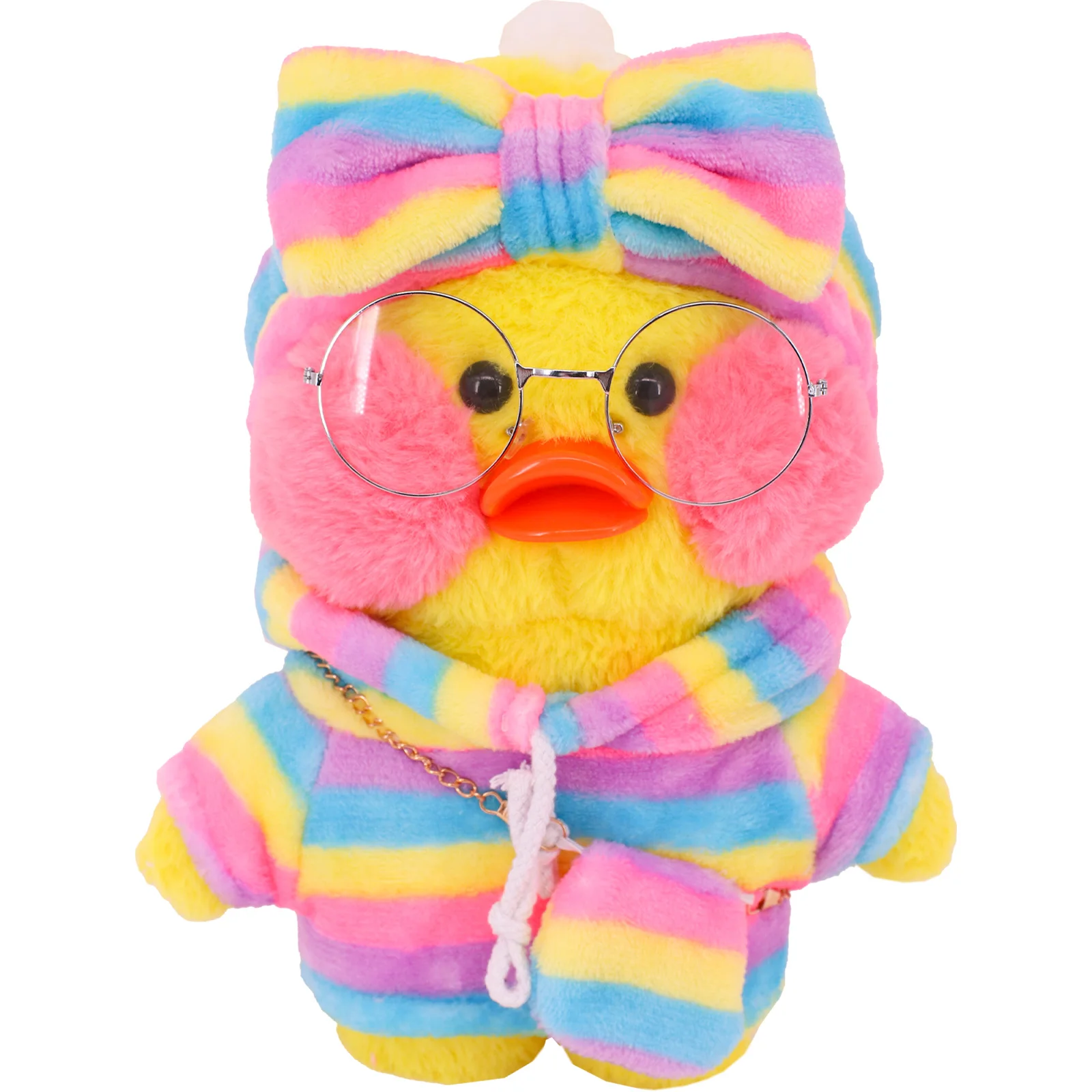 Lalafanfan 노란 오리 귀여운 봉제 장난감 액세서리, 동물 인형용 부드러운 장난감, 어린이 생일 선물, 30 cm, 3 개