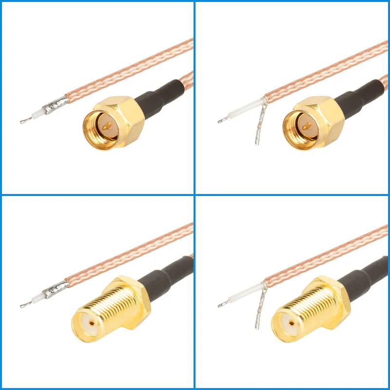 싱글 엔드 SMA 암-PCB 납땜 피그테일 RG316 케이블, 와이파이 무선 라우터, GPS, GPRS, 저손실 잭 플러그 와이어 커넥터, 1 개