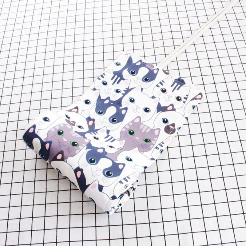 귀여운 연필 케이스, 12/24/36/48 구멍, 아트 롤 펜 가방, 귀여운 연필 랩 파우치, 학생 보관 문구, 학용품