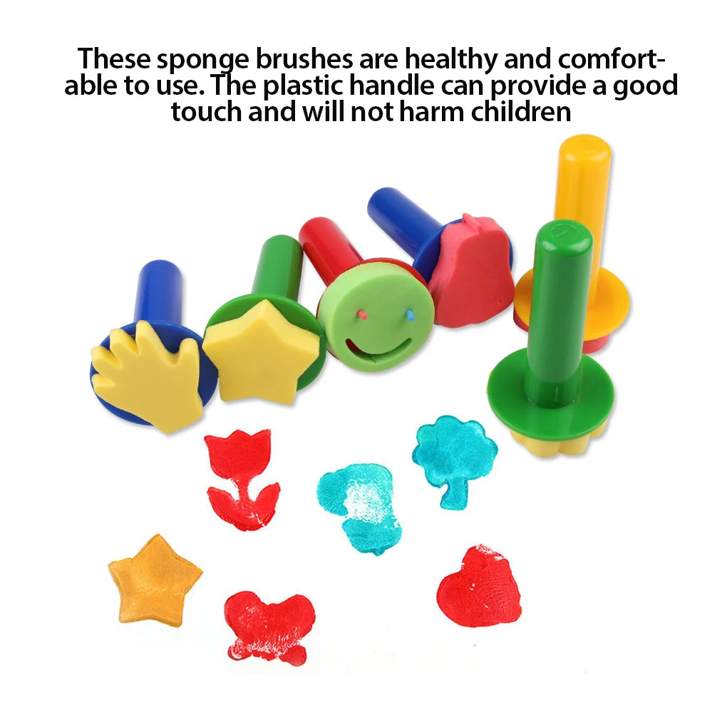 어린이 학생용 드로잉 교육 도구, 스폰지 페인트 브러시, 조기 페인팅 미술 공예, DIY 드로잉 도구, 30 개