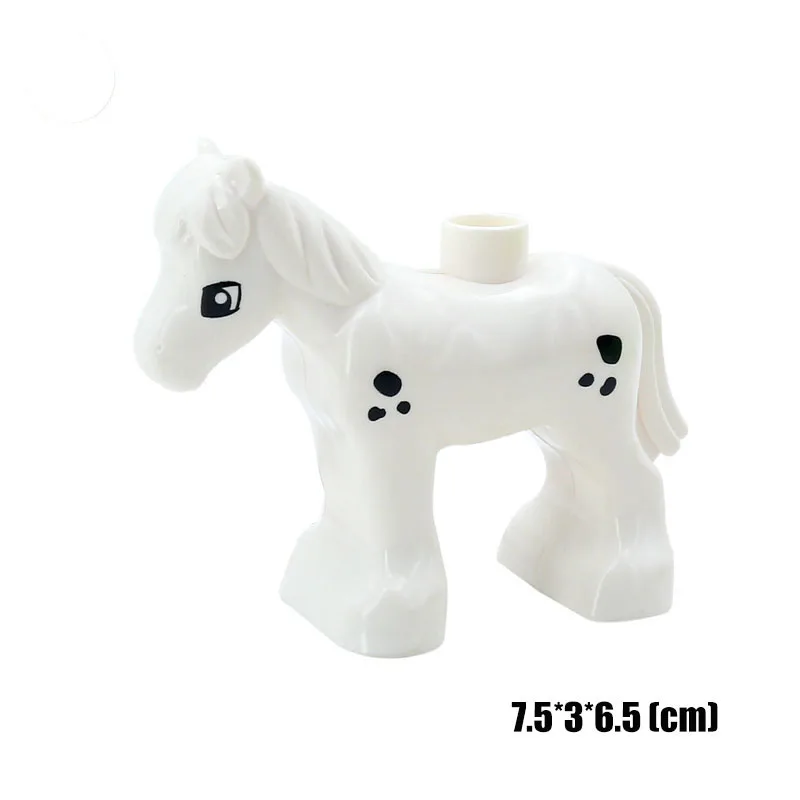 큰 빌딩 블록 동물 시리즈 애완 동물 고양이 개 농장 양 치킨 장난감 어린이 호환 큰 크기 벽돌 교육 선물