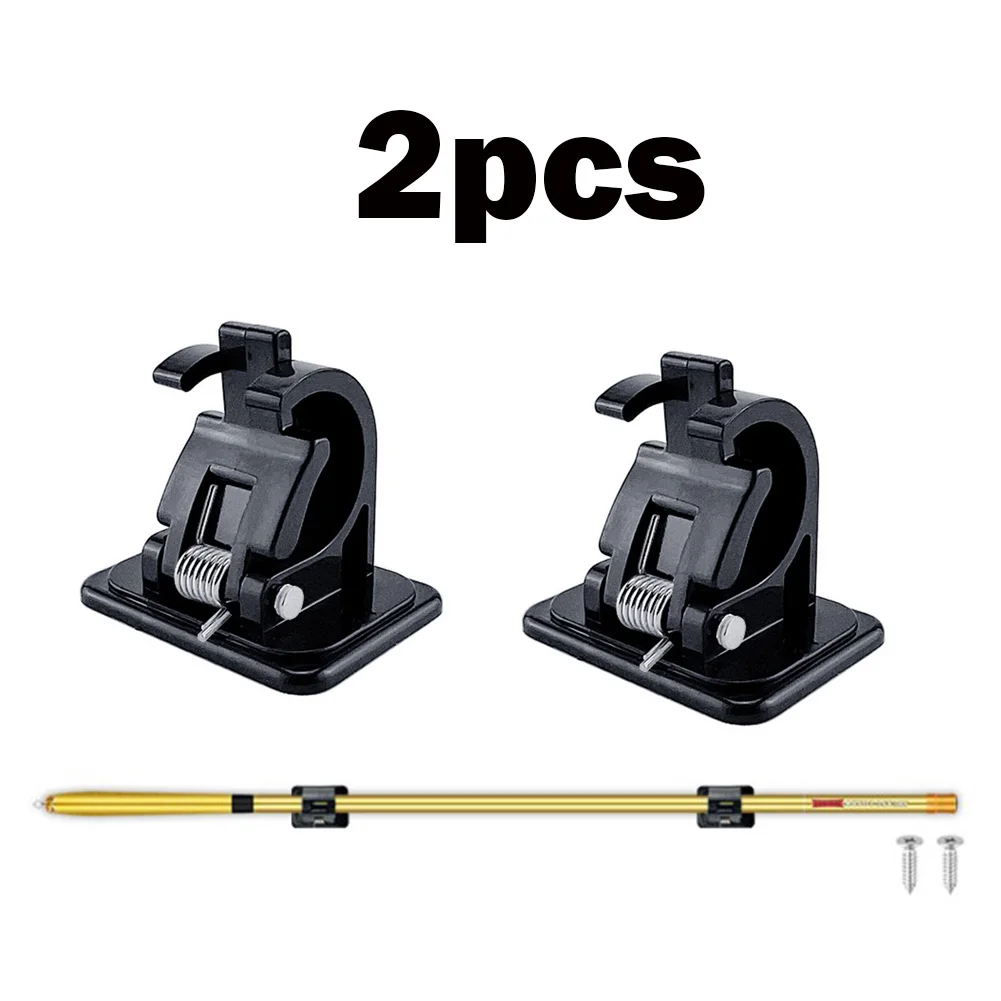 벽걸이 낚싯대 스토리지 클립 클램프 홀더 랙 정리함 나무 보드 세라믹 타일 물고기 태클 Pesca, 1 쌍