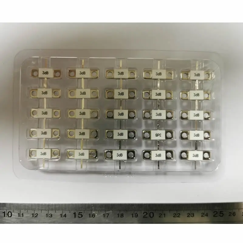 풀 플랜지 RFR3-100 DC-3.0Ghz 로우 VSWR 고출력 3DB 감쇠기, 100 와트, 100 와트, 3dB DC-3GHz, 50ohms, BeO