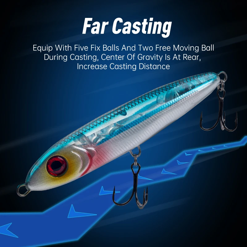 LEYDUN Ministre 잭 스틱베이트 싱킹 펜슬 낚시 미끼, 좋은 수영 하드 미끼, 농어 워블러, 105mm, 23g, 120mm, 35g