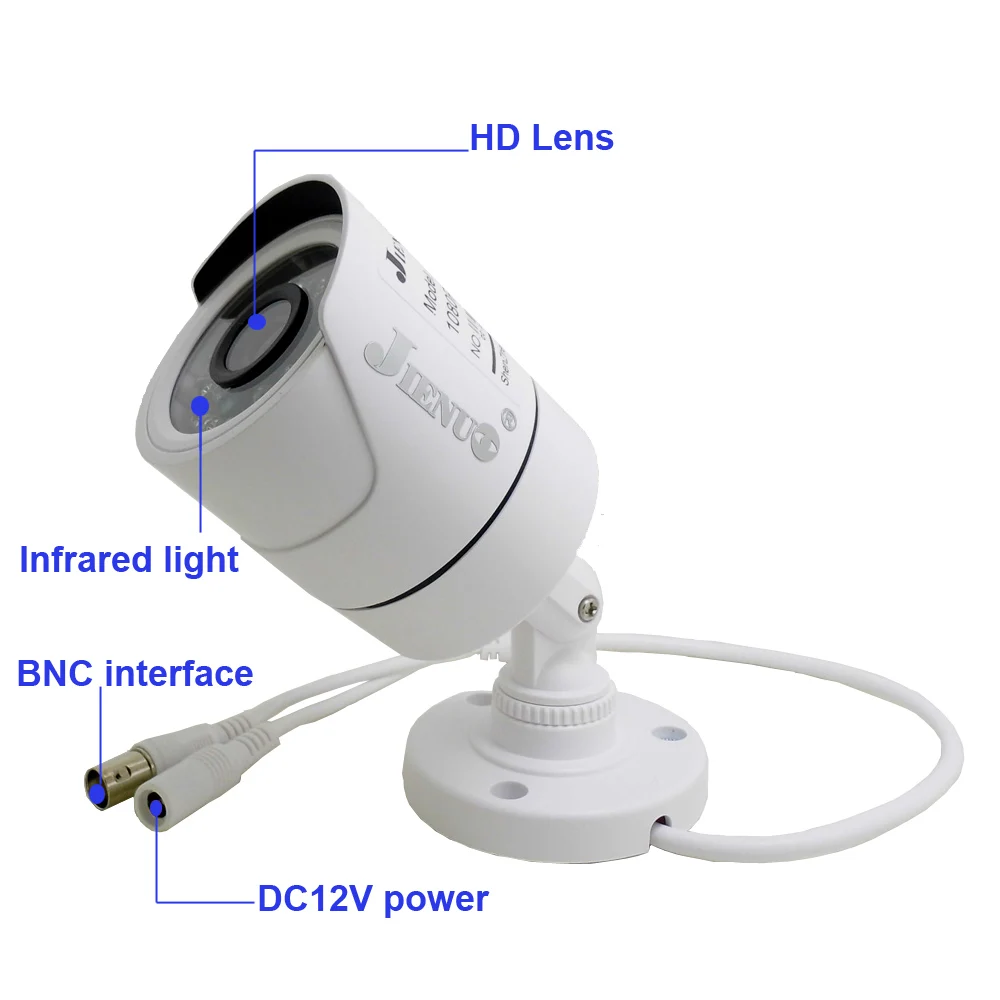 AHD 카메라 5MP 4MP 1080P 720P 실내 홈 보안 카메라, 24pcs IR Led 비전 주야간 감시 CVBS TV JIENUO